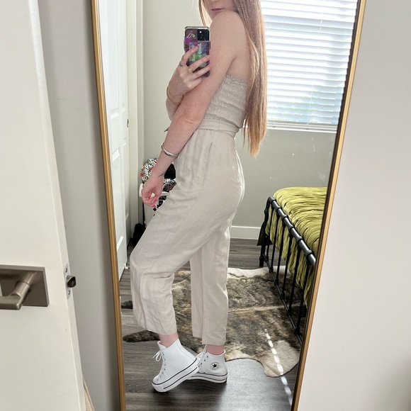 INTERMIX Belted Smocked Jumpsuit - Picture 5 of 11